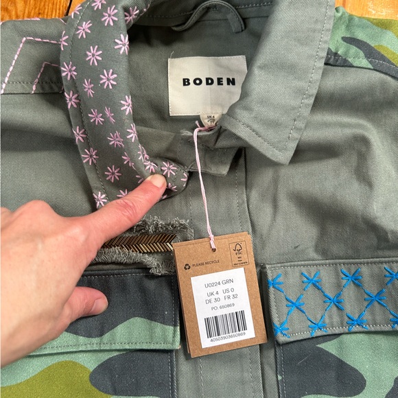 NWT Boden Islington Camo Jacket Size 0 XS - Picture 10 of 15